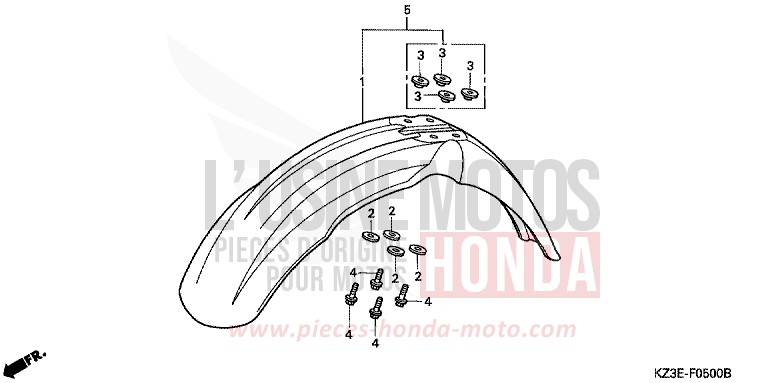 AILE AVANT de CR250R EXPLOSION RED (R254) 2000