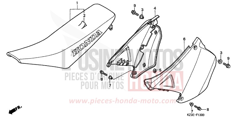 SIEGE de CR250R EXPLOSION RED (R254) 2000