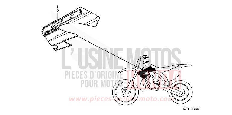 MARQUE (1) de CR250R EXPLOSION RED (R254) 2000