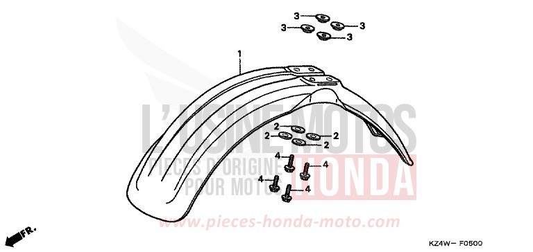 AILE AVANT de CR125R NEUCLEAR RED (R177) 1999