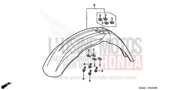 AILE AVANT de CR125R EXPLOSION RED (R254) 2000