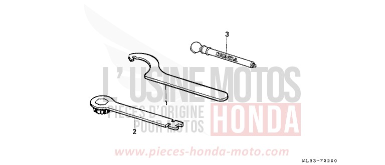 OUTILS de CR500R NEUCLEAR RED (R177) de 1992