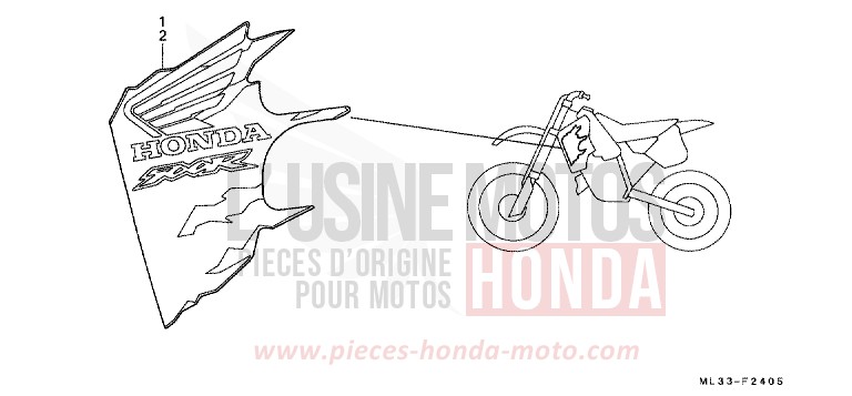 MARQUE (CR500RV) de CR500R NEUCLEAR RED (R177) 1997