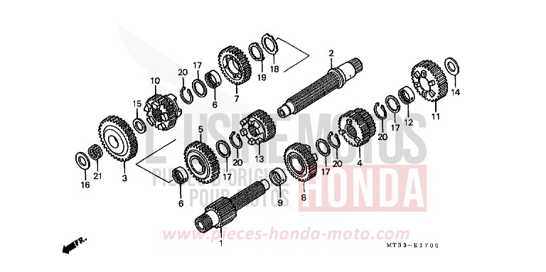 BOITE DE VITESSES de Pan-European EURO GRAY METALLIC (NH284D) de 1990