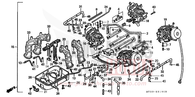 CARBURATEUR (ENS.) de Pan-European EURO GRAY METALLIC (NH284D) 1990