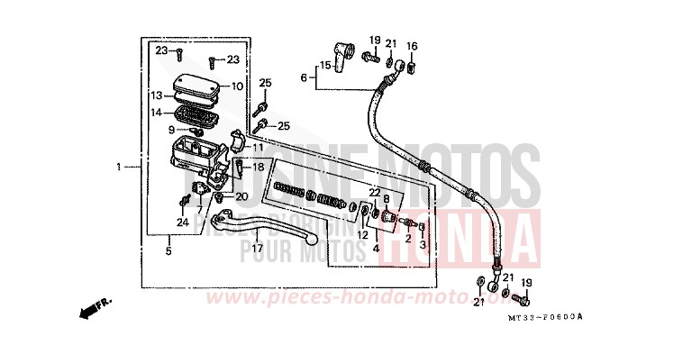 MAITRE-CYLINDRE de Pan-European EURO GRAY METALLIC (NH284D) de 1990
