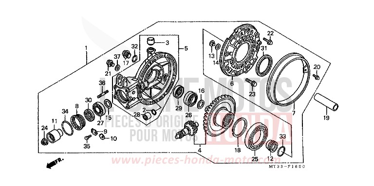 ENGRENAGE MENE DE SORTIE (ST1100L/M/N/P/R) de Pan-European EURO GRAY METALLIC (NH284D) 1990