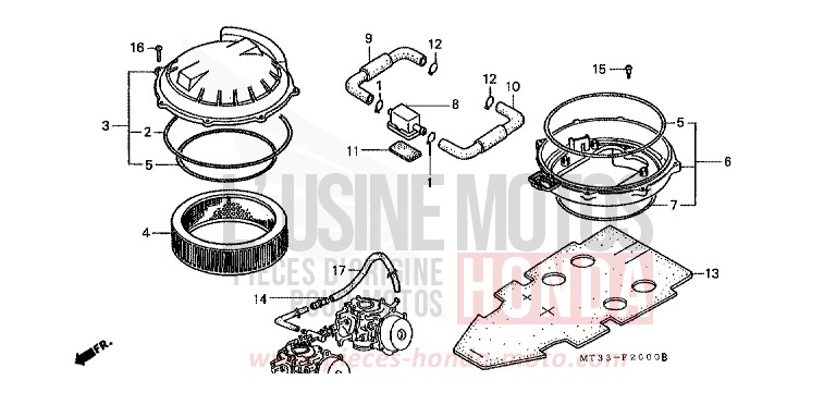 FILTRE A AIR de Pan-European EURO GRAY METALLIC (NH284D) de 1990