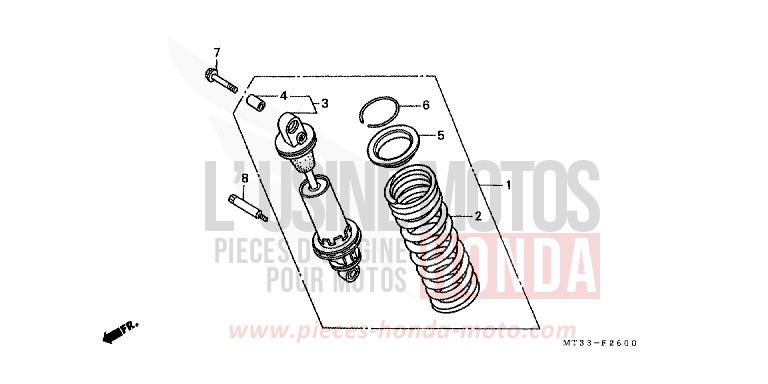 COUSSIN ARRIERE de Pan-European EURO GRAY METALLIC (NH284D) de 1990