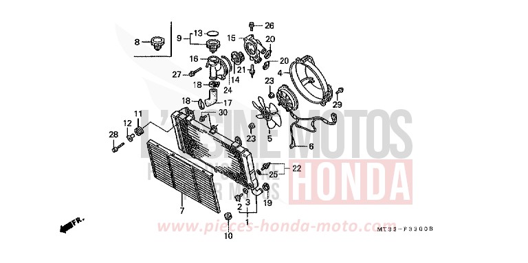 RADIATEUR de Pan-European EURO GRAY METALLIC (NH284D) 1990