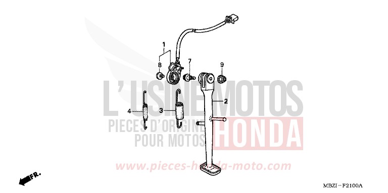 BEQUILLE de Hornet MAT PULUTONIUM SILVER METALLIC (NH381) 2003