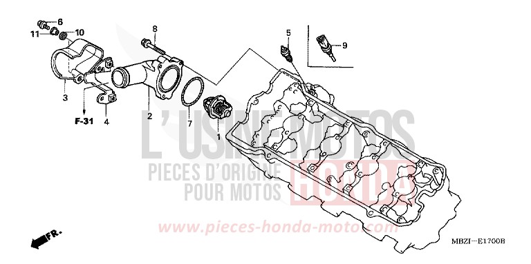 THERMOSTAT de Hornet PEARL COOL WHITE (NHA16) 2003
