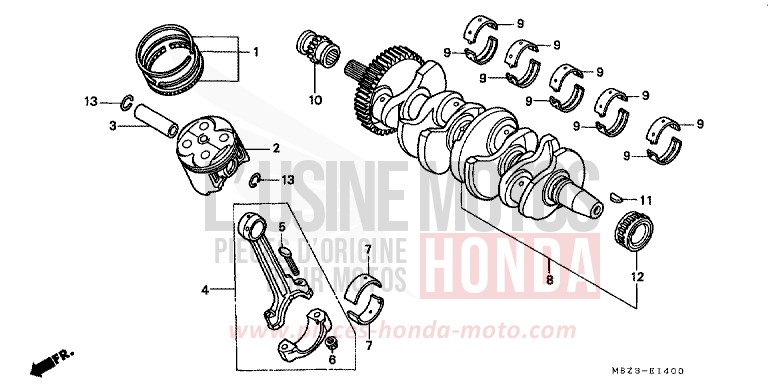 VILEBREQUIN/PISTON de Hornet CANDY TAHITIAN BLUE (PB215) de 1998