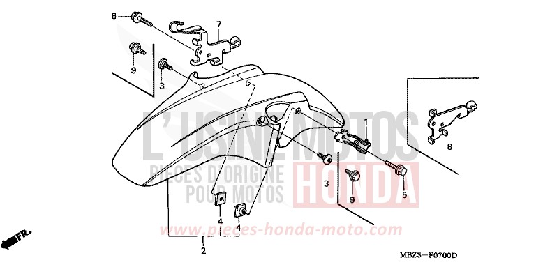AILE AVANT de Hornet ITALIAN RED (R157) 1999