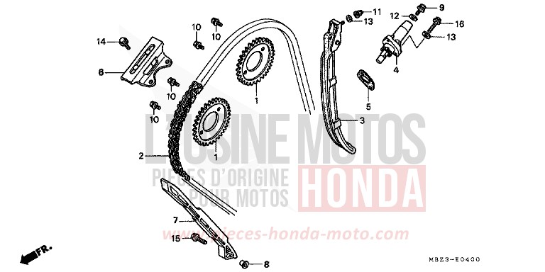 CHAINE A CAMES/TENDEUR de Hornet PEARL SHINING YELLOW (Y124) 1999