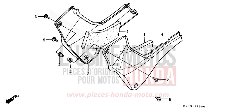 COUVERCLE LATERAL de Hornet CANDY TAHITIAN BLUE (PB215) 2000