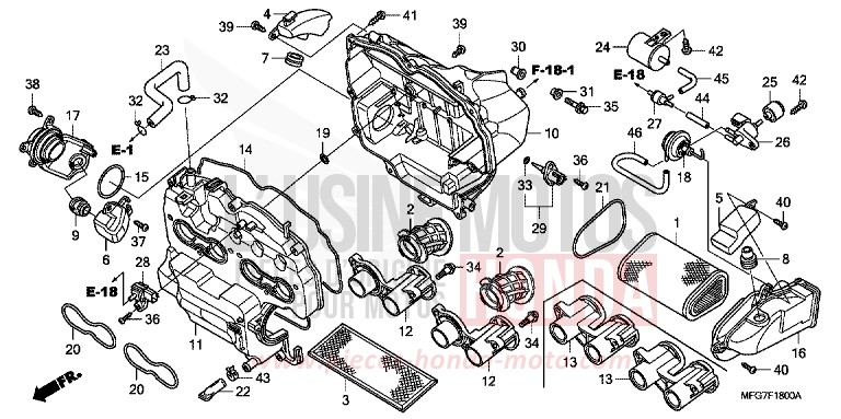 FILTRE A AIR de Hornet PEARL SIENA RED (R320) 2007