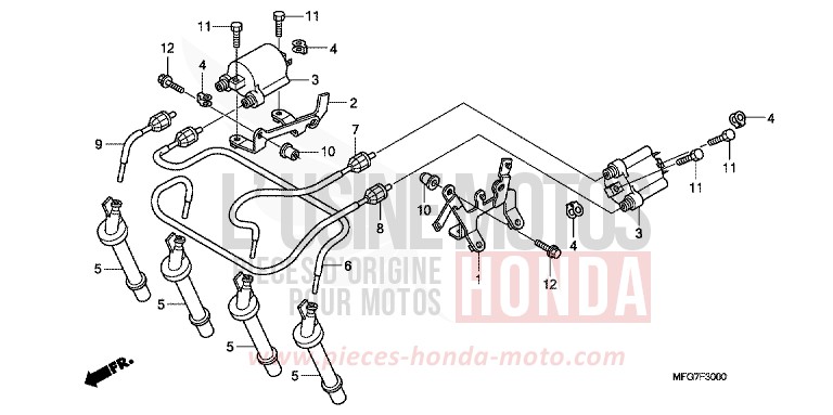 BOBINE D'ALLUMAGE de Hornet PEARL SIENA RED (R320) 2007