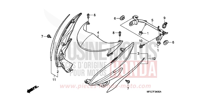 CAPOT de Hornet PEARL SIENA RED (R320) 2007