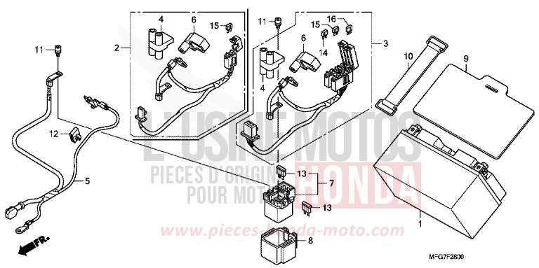 BATTERIE de Hornet PEARL COOL WHITE (NHA16) 2008