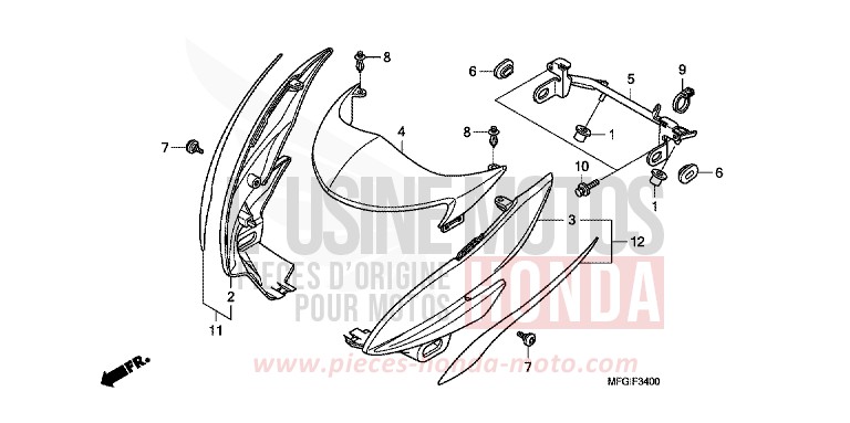 CAPOT (1) de Hornet PEARL NIGHTSTAR BLACK (NHA84) 2010