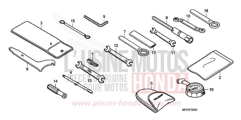 OUTILS de Hornet PEARL COOL WHITE (NHA16) 2011