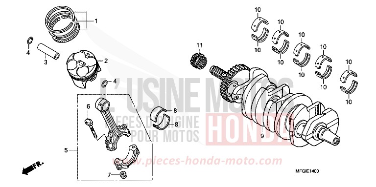 VILEBREQUIN/PISTON de Hornet PEARL NIGHTSTAR BLACK (NHA84) 2011