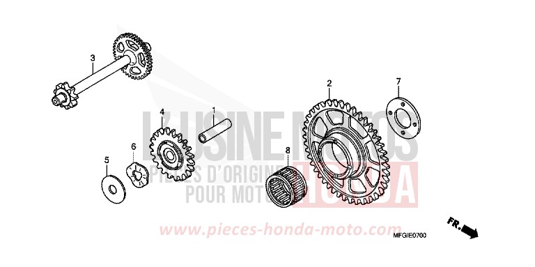 PIGNON MENE DE DEMARRAGE de Hornet PEARL SPRINT YELLOW (Y211) de 2011