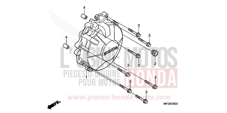 COUVERCLE DE GENERATRICE de Hornet PEARL SPRINT YELLOW (Y211) de 2011