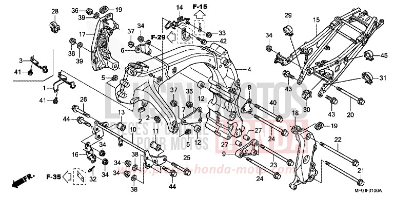 CARROSSERIE DE CHASSIS de Hornet PEARL SPRINT YELLOW (Y211) 2011