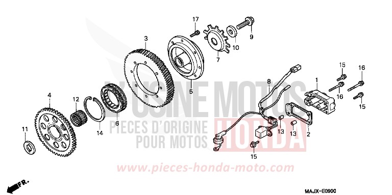 EMBRAYAGE DE DEMARRAGE de Pan-European MIDDY BLUE METTALIC (B162) 1999