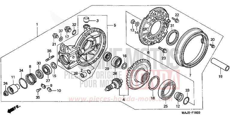 ENGRENAGE MENE DE SORTIE (ST1100) de Pan-European MIDDY BLUE METTALIC (B162) 1999