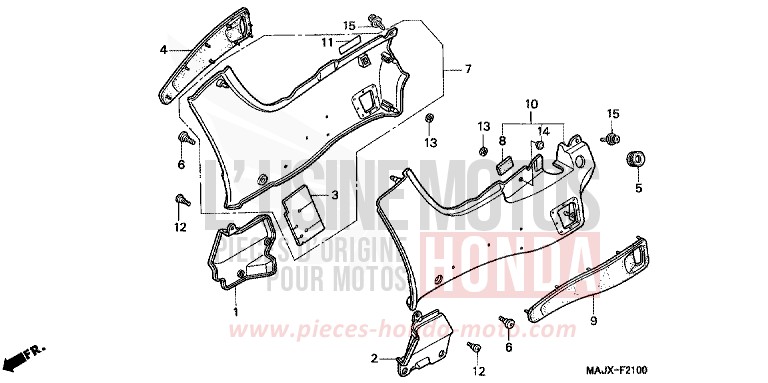 COUVERCLE LATERAL de Pan-European MIDDY BLUE METTALIC (B162) 2000