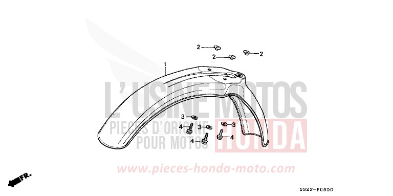 AILE AVANT de CR80R NEUCLEAR RED (R177R) 1991