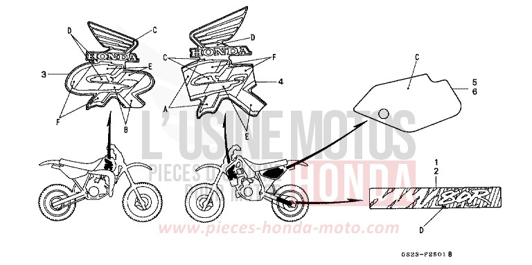MARQUE (CR80RM) de CR80R NEUCLEAR RED (R177R) 1991