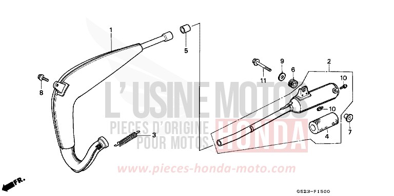 CHAMBRE D'EXPANSION de CR80R NEUCLEAR RED (R177) 1994