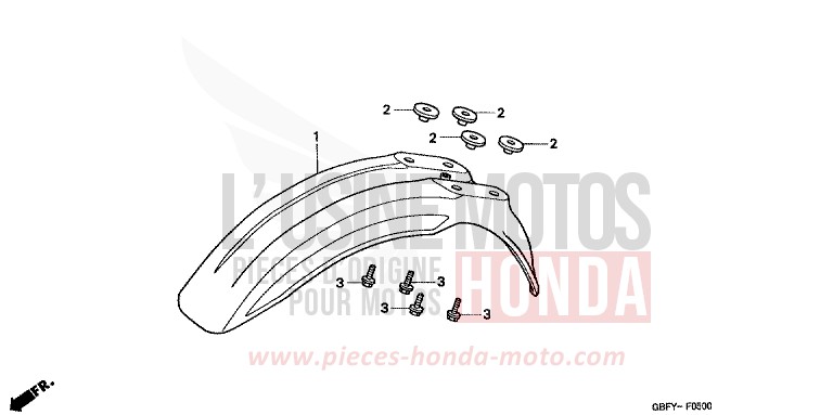AILE AVANT de CR80R EXPLOSION RED (R254) 2000
