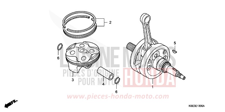 VILEBREQUIN/PISTON de CRF150R EXTREME RED (R292) 2008