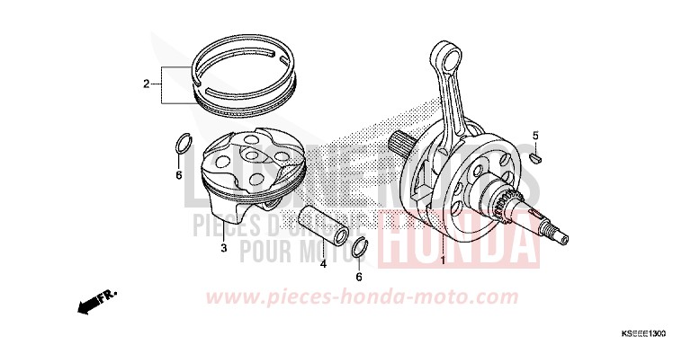 VILEBREQUIN/PISTON de CRF150R EXTREME RED (R292) 2013