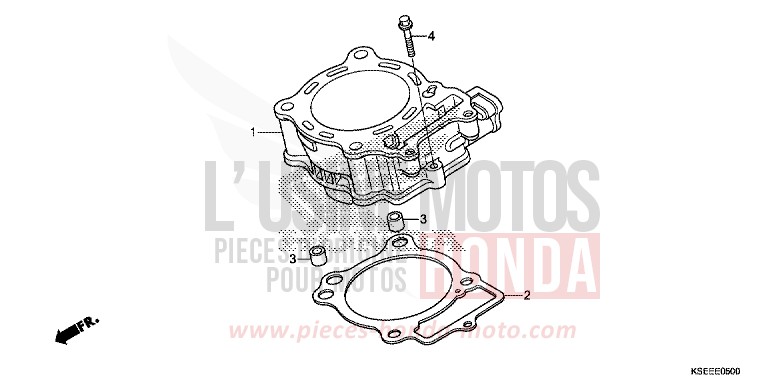 CYLINDRE de CRF150R EXTREME RED (R292) 2014
