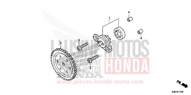 POMPE A HUILE de PCX PEARL SPLENDOR RED (R369) de 2019