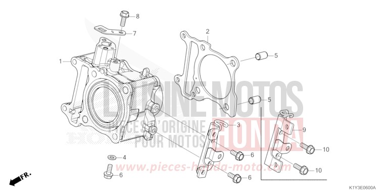 CYLINDRE de PCX CANDY LUSTER RED (R368) de 2021