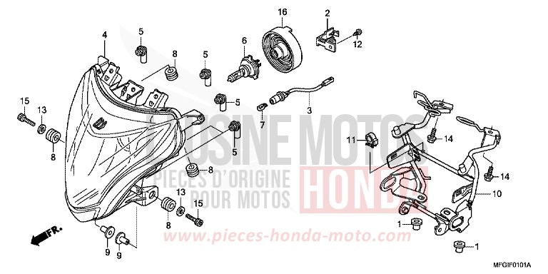PROJECTEUR (2) de Hornet PEARL COOL WHITE (NHA16) 2012