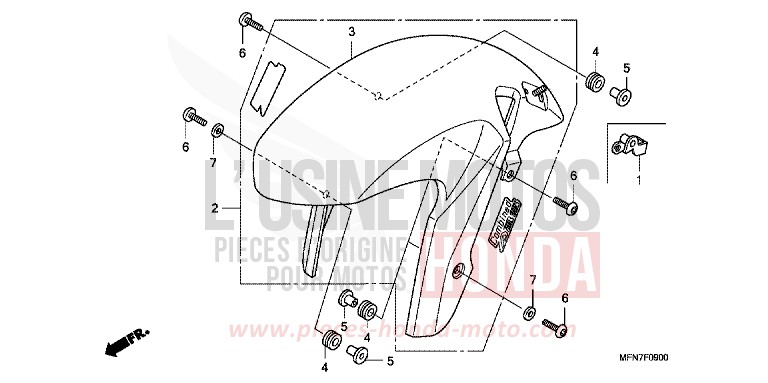 AILE AVANT de CB1000R MAT VANGUARD BEIGE METALLIC (Y171) 2010