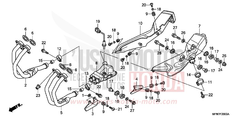 SILENCIEUX D'ECHAPPEMENT de CB1000R MAT VANGUARD BEIGE METALLIC (Y171) 2010