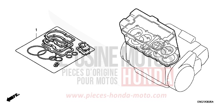 TROUSSE DE JOINT A de CBF1000 BOMBAY ORANGE METALLIC (YR254) 2006