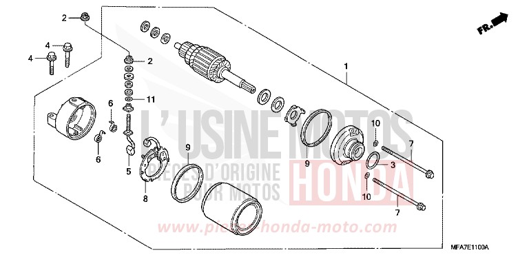 MOTEUR DE DEMARRAGE de CBF1000 HIGHLAND GREEN METALLIC (G192) 2006