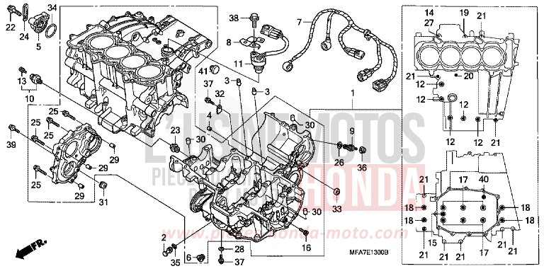 CARTER MOTEUR de CBF1000 QUASAR SILVER METALLIC (NHA48) 2006