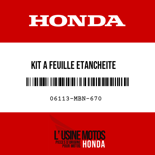 image de 06113-MBN-670 KIT A FEUILLE ETANCHEITE