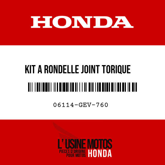 image de 06114-GEV-760 KIT A RONDELLE JOINT TORIQUE